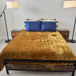 Queen Bed Set With Nectar Mattress 