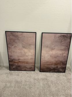 Brown abstract paintings