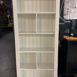 White Reversible Beveled Bookshelf - New