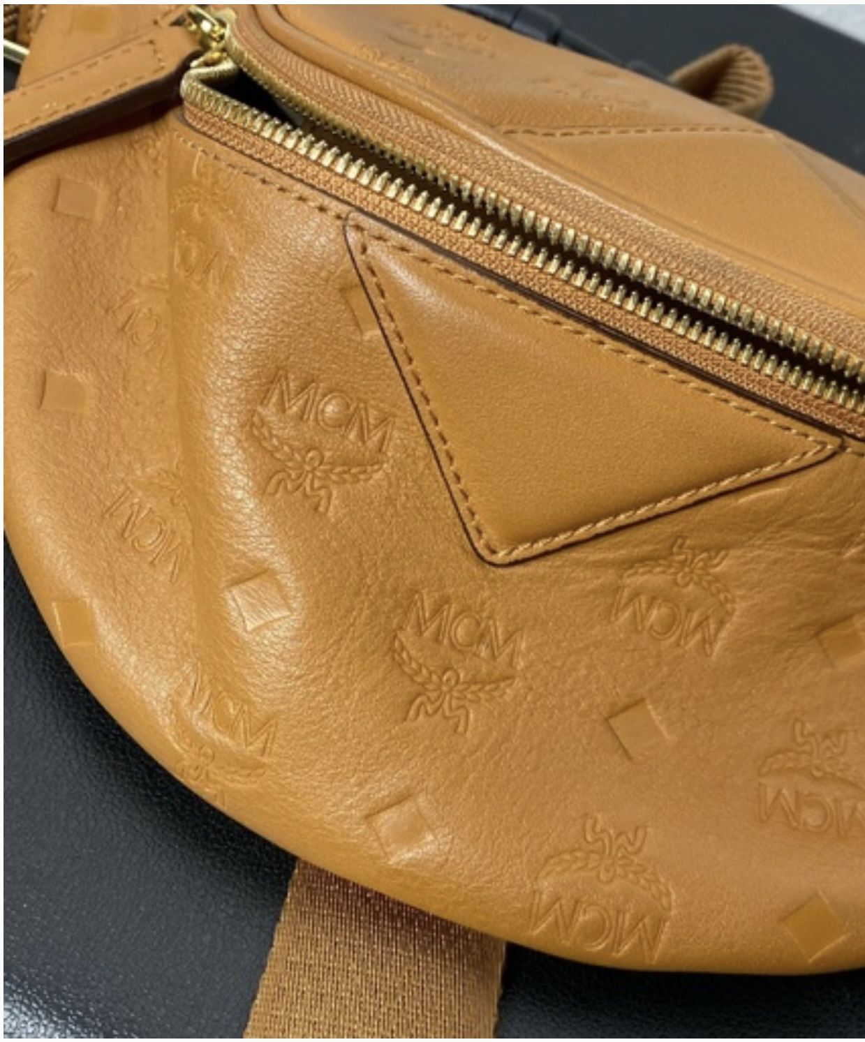 MCM Brown Leather Fanny Bag 