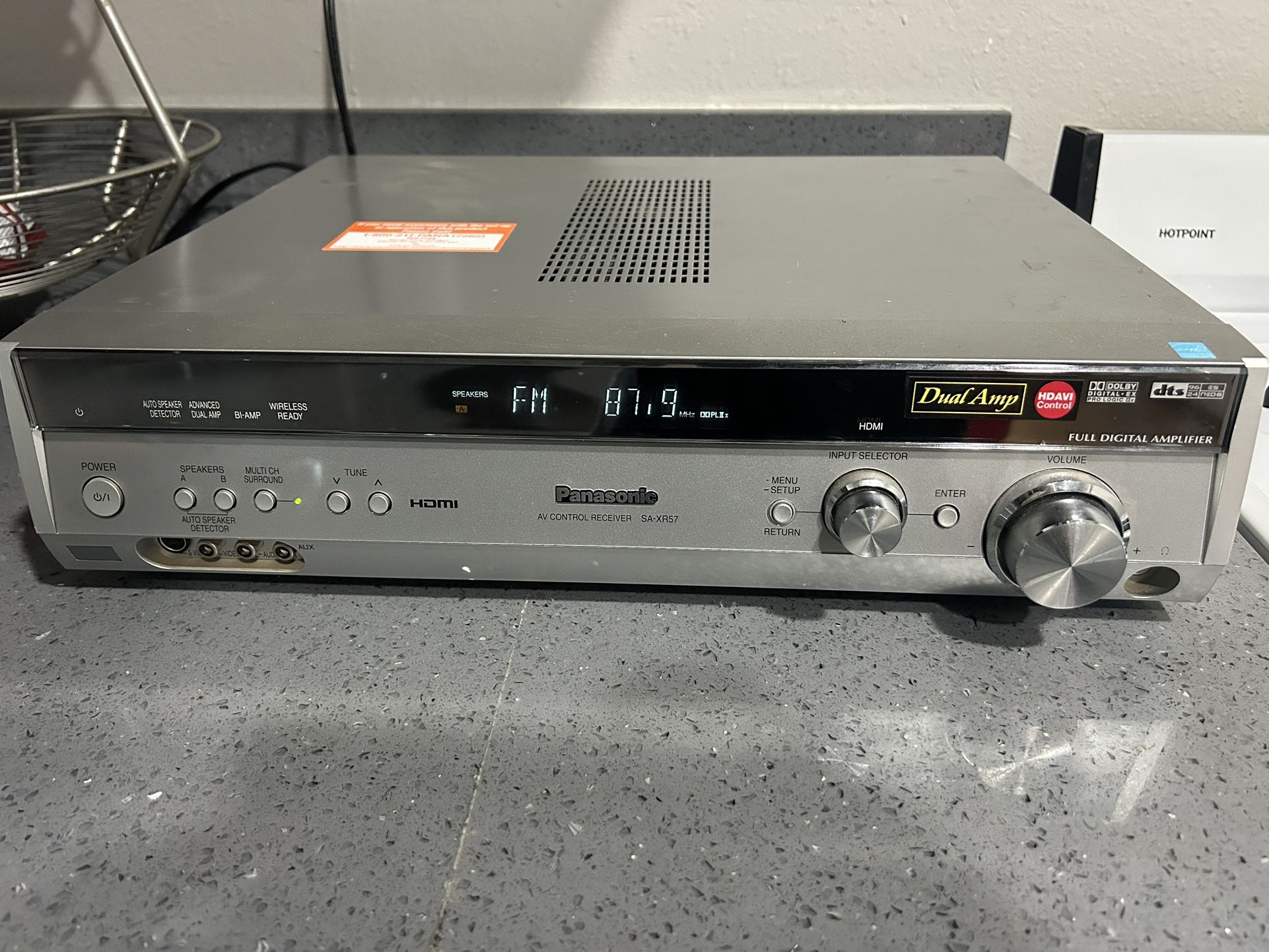 Panasonic SA-XR57 Receiver HiFi Stereo 7.1 Channel Surround Sound HDMI Theater
