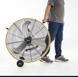 💨 HICFM 30” High Velocity Drum Fan – 3 Speeds (Yellow) ⚡️ 🔥 Brand New – Still in Box! 🔥