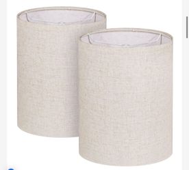 Tall linen lamp shades