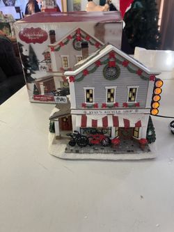RYAN’S BICYCLE SHOP CHRISTMAS VILLAGE ST. NICHOLAS SQUARE