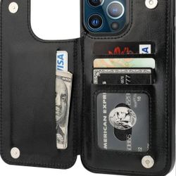 ONETOP Compatible with iPhone 12 Pro Max Wallet Case with Card Holder,PU Leather Kickstand Card Slots Case, Double Magnetic Clasp and Durable Shockpro