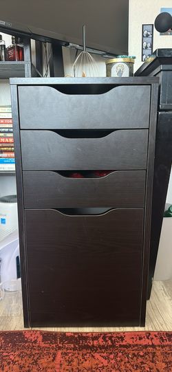 Black 4-Drawer Storage Cabinet