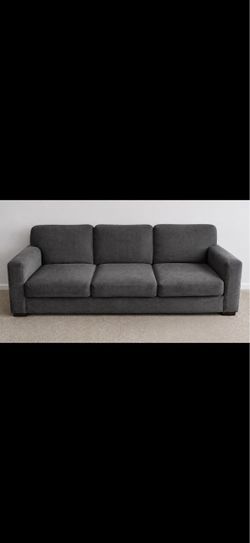 Dark Gray 3-Seat Fabric Sofa