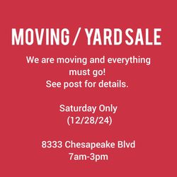 MOVING SALE