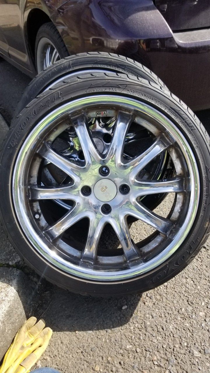 Only two Rims wheels Voxx 17 4x100 tires 205 40 R17