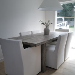 RH 84” Reclaimed Oak Wood Dining Table Restoration Hardware