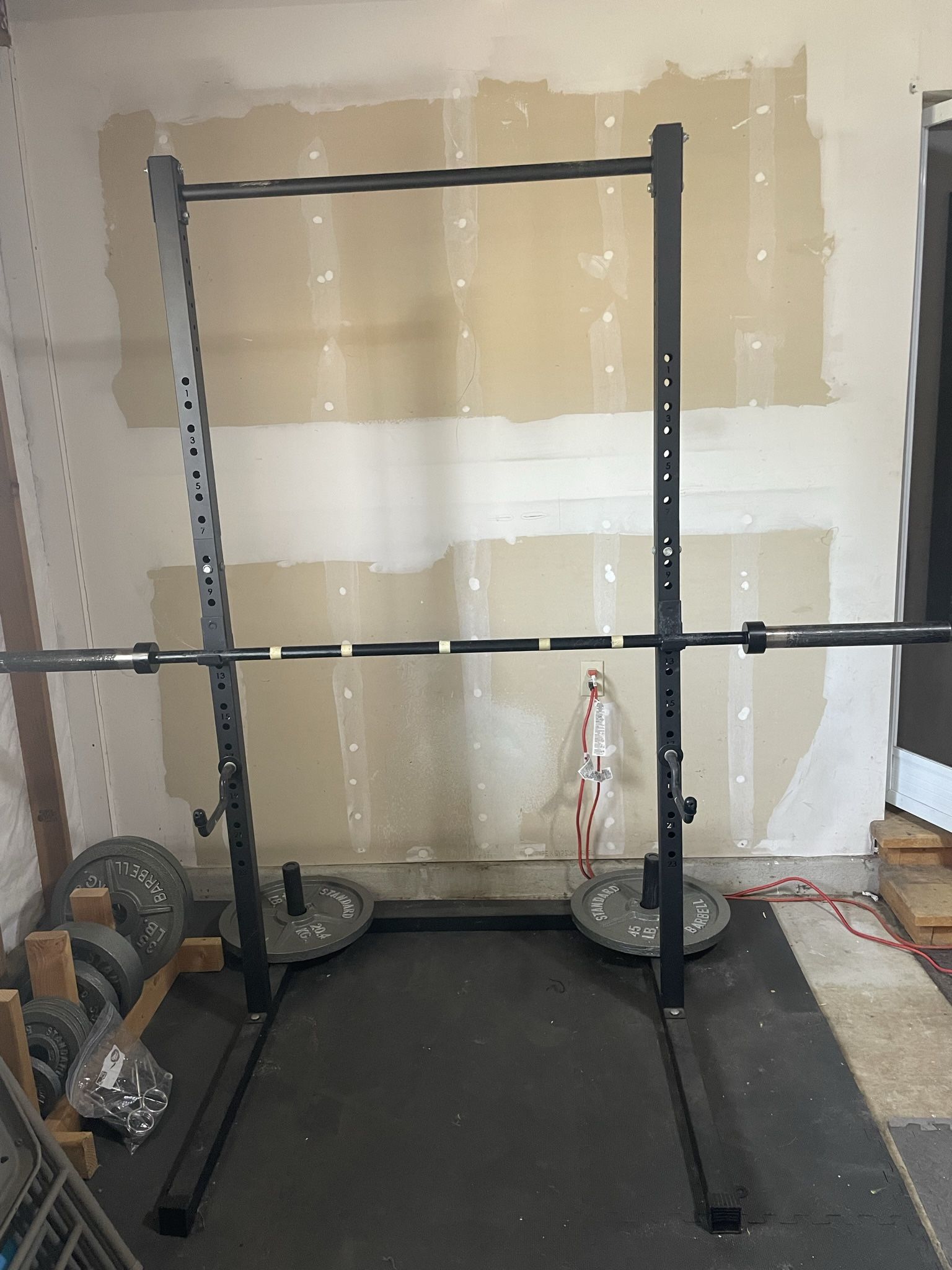 Squat Rack and Weight Set