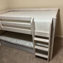 Twin XL Bunk Beds With Memory Foam Mattresses 