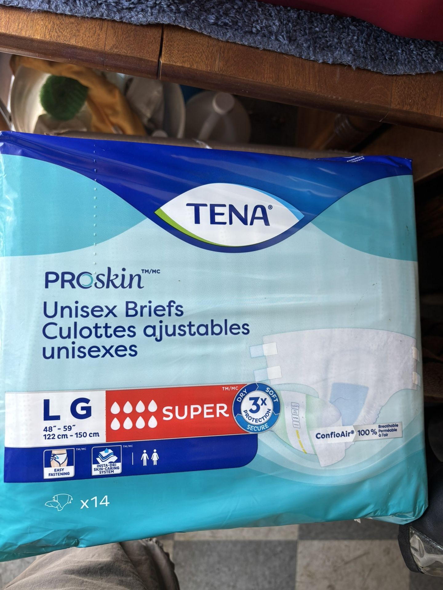 Tena pro skin unisex briefs