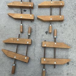 Vintage Wooden Handscrew Clamp