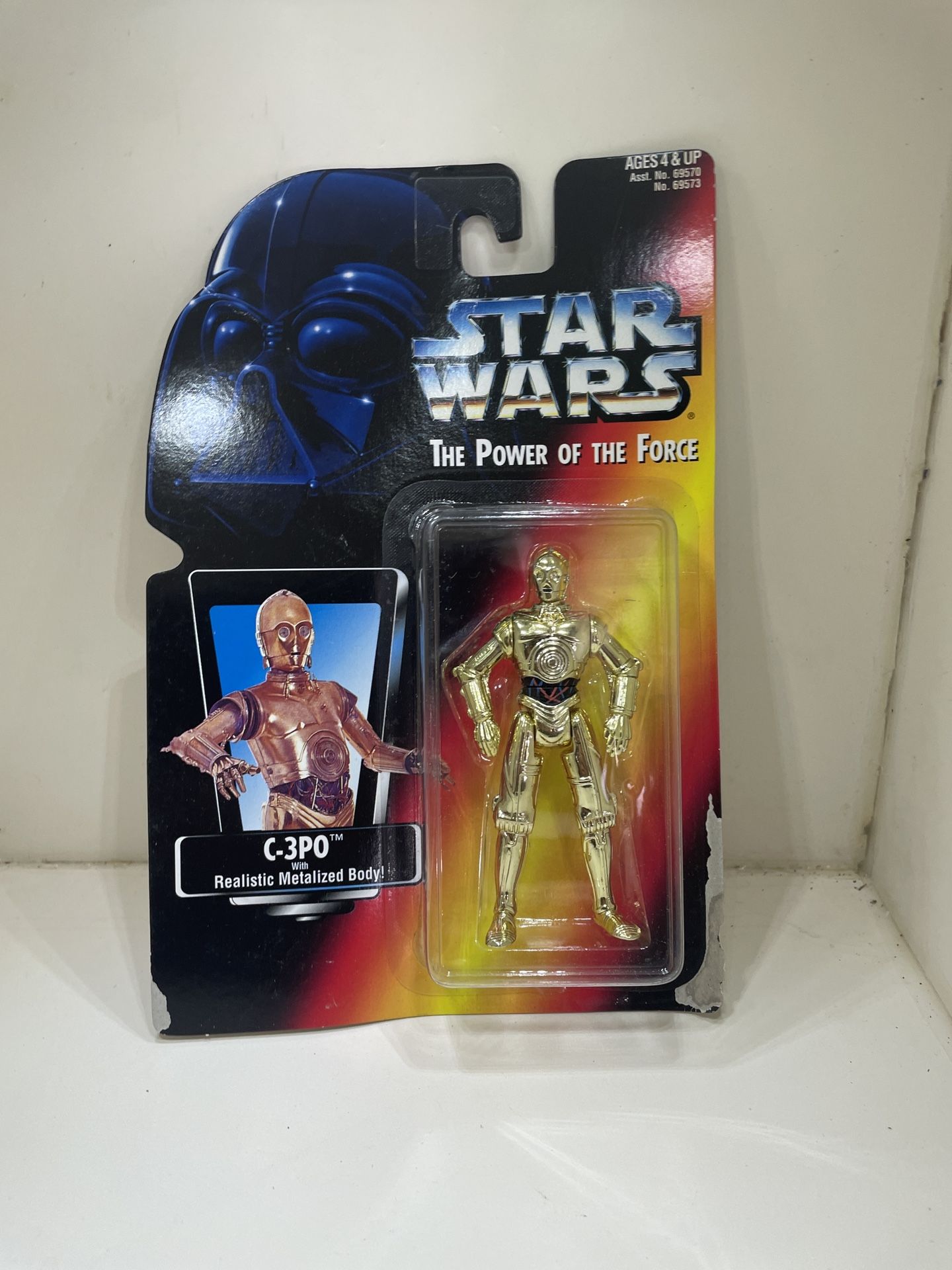 1995 Kenner Star Wars Power of The Force C-3PO Action Figure Red Card