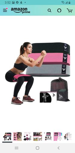Resistance Booty Bands for Butt and Legs,Resistant Bands for Women/Men,Set of 3 Non-Slip Workout Bands, Multiple Exercise Glute and Hip Stretch