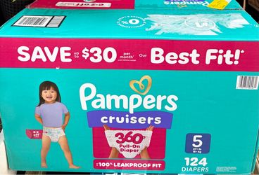 Pampers cruisers #5 124 diapers