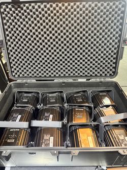 (12) Chauvet DJ EZLink Par Q4BT Wireless Uplights w/ Custom Hard Case