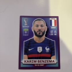 Benzema Purple Parallel Fifa Wc Sticker 