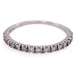 0.30 TCW Round Diamonds Wedding Anniversary Ring Band 10k White Gold Size 11.75