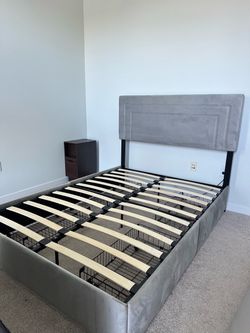 Grey Full Storage Bed