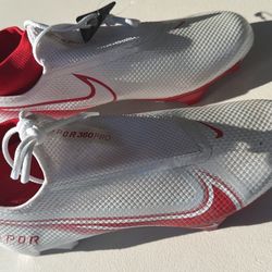Nike Football Cleats Size 8 Red White