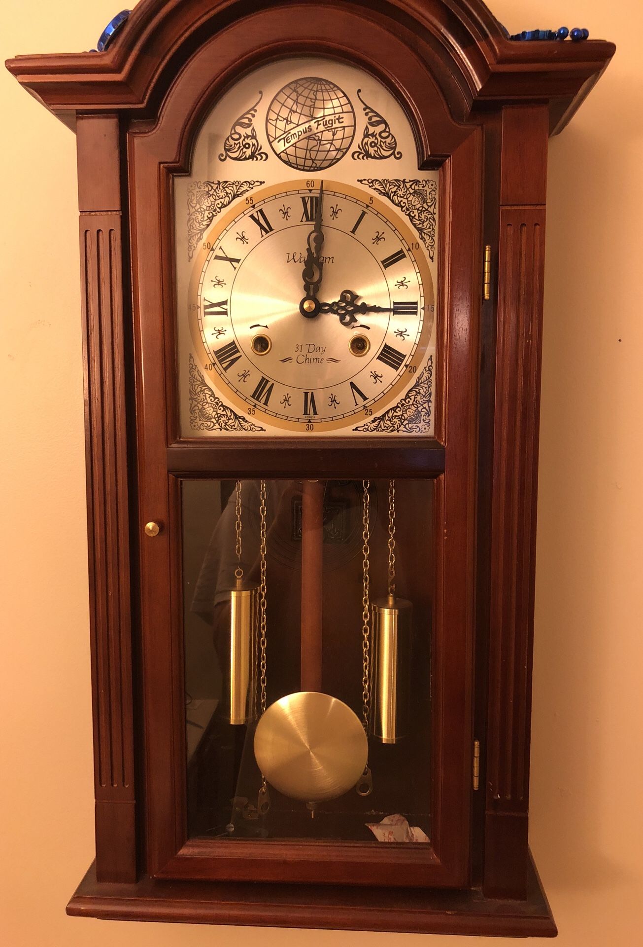Wall clock waltham wind up