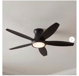 Tamsin 52 in. Matte Black Flush Mount Standard Ceiling Fan with White Adjustable LED light, DC Motor, and Remote Control