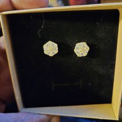 9mm Moissnite Diamond Earnings Cluster Pass Diamond Tester