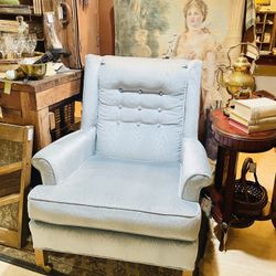 Light Blue Mid-Century Chair