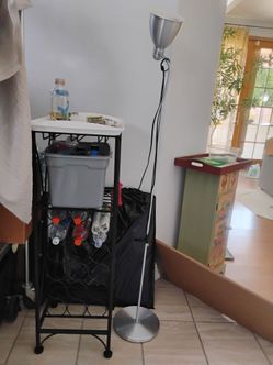 Ikea Silver Aluminum Floor Standing Lamp