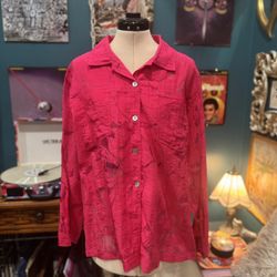 Chicos Pink Floral Blouse