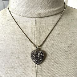 Silver Heart Pendant Necklace 