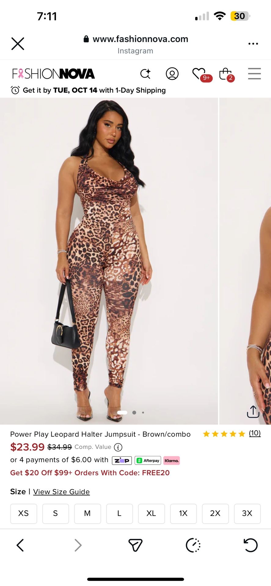 Leopard Jumpsuit Size Small