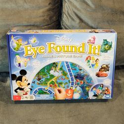 NEW OPEN BOX DISNEY'S EYE FOUND IT! HIDDEN PICTURE GAME WITH GIANT 6FT BOARD COMPLETE GAME ALL PIECES ARE ACCOUNTED FOR & IN NEW NEVER USED CONDITION 