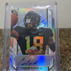 Carlos Basham Jr. Metal Draft Autographed Buffalo Bills #31/99
