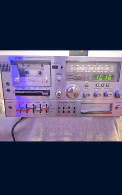 YORX Model M2681 Stereo Cassette /8 Track Receiver/Working Condition 