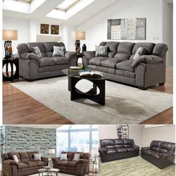 PLUSH SOFA AND LOVESEAT $699 YOU CHOOSE THE COLOR!!