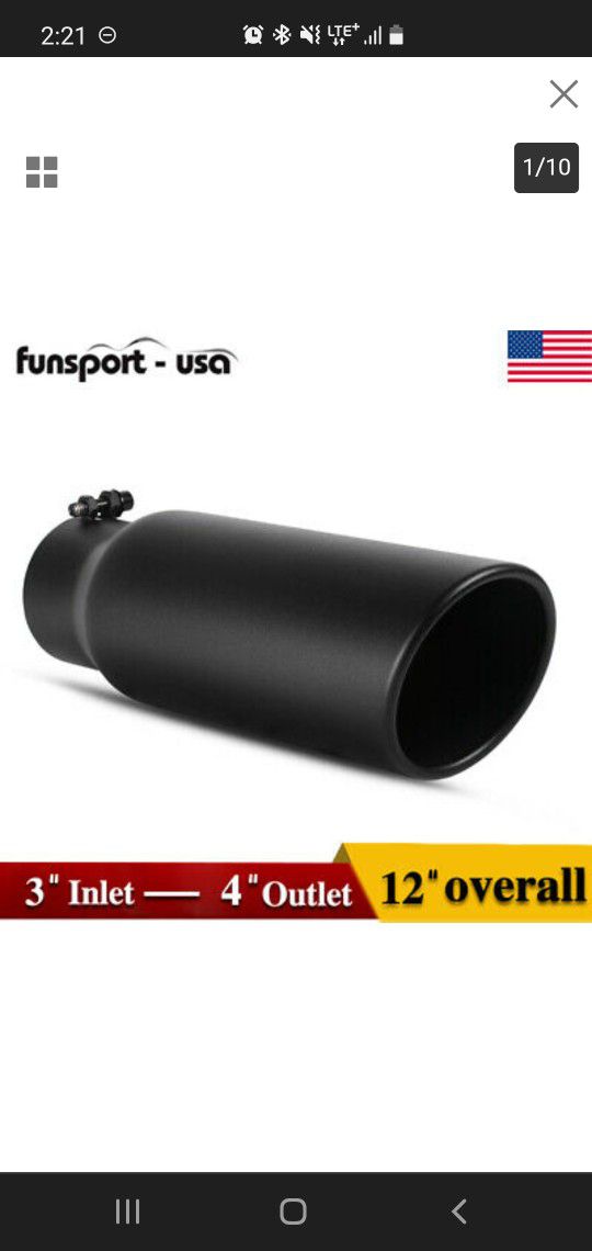 Car Exhaust Tip 3" Inlet 4" Outlet