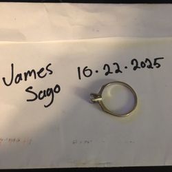 18k White Good Engagement Ring With Natural Diamond 