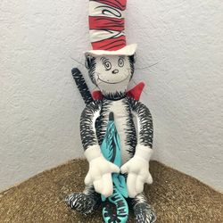 Vintage Cat in the Hat Plush Doll With Umbrella Dr. Seuss Random House 1994