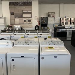 Maytag 4.5 cu. ft. High-Efficiency White Top Load Washer. 7.0 cu. ft. Vented Gas  Dryer in White.  Set $1,499 