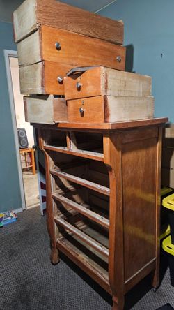 Tall antique dresser