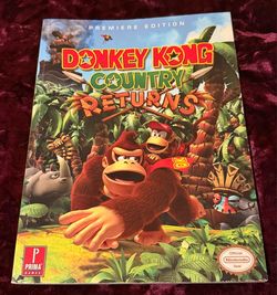 Donkey Kong Country Returns Premiere Edition Prima Official Game Guide w/ Poster