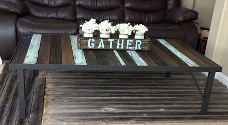 Handcrafted rustic coffee table