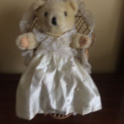 Teddy Bear With Wedding Dress & Chair
