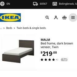Bed frame twin-IKEA-$40