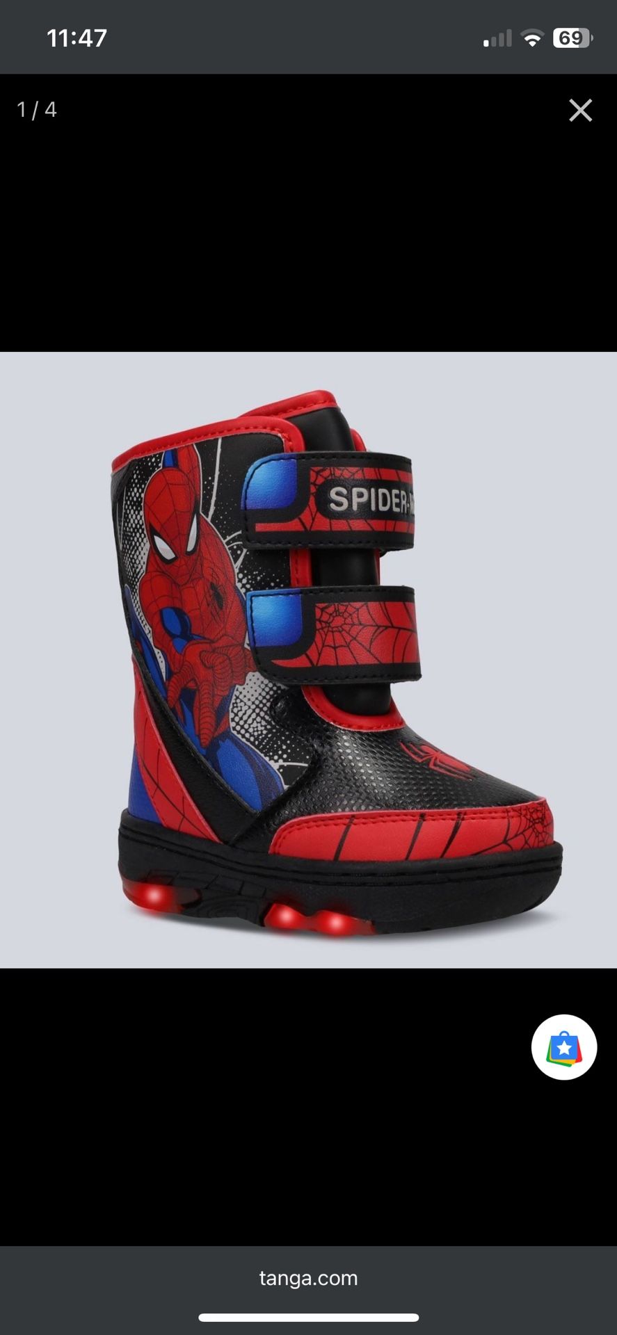 Marvel Kids’ Spider-Man Light-Up Boots