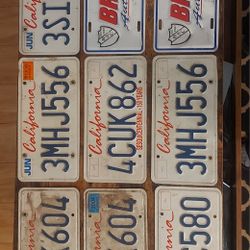 Lot Of California License Plates Collectibles 2000's