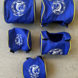  (5) Blue Water Conventional Saltwater Fishing Reel Covers